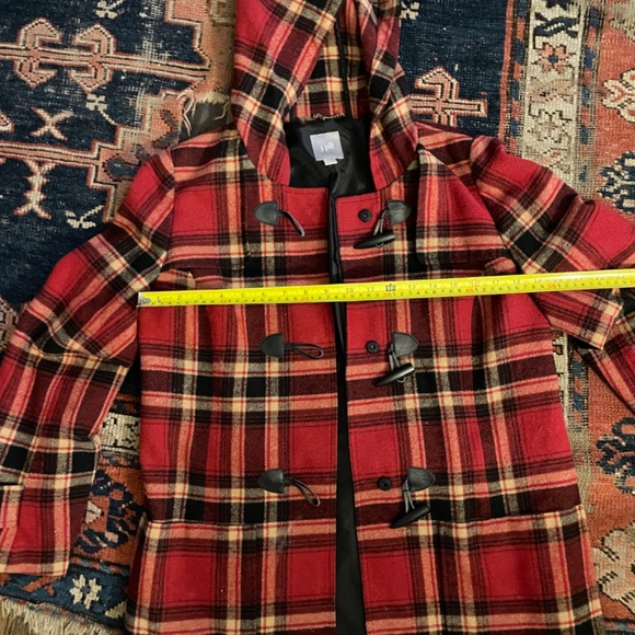 J. Jill Plaid Toggle Coat Jacket Small - Picture 4 of 9